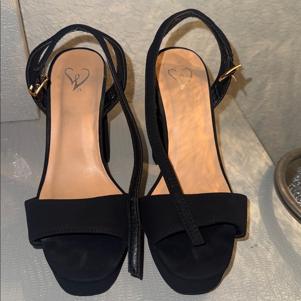 Windsor Black Platform Heels